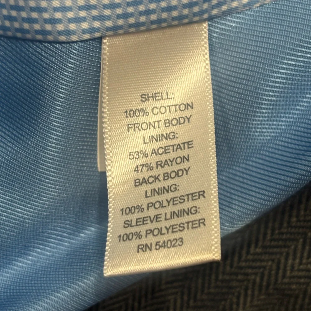 Banana Republic Men's Sport Coat Sz 44L Blue Tailored Fit Cotton Office Career